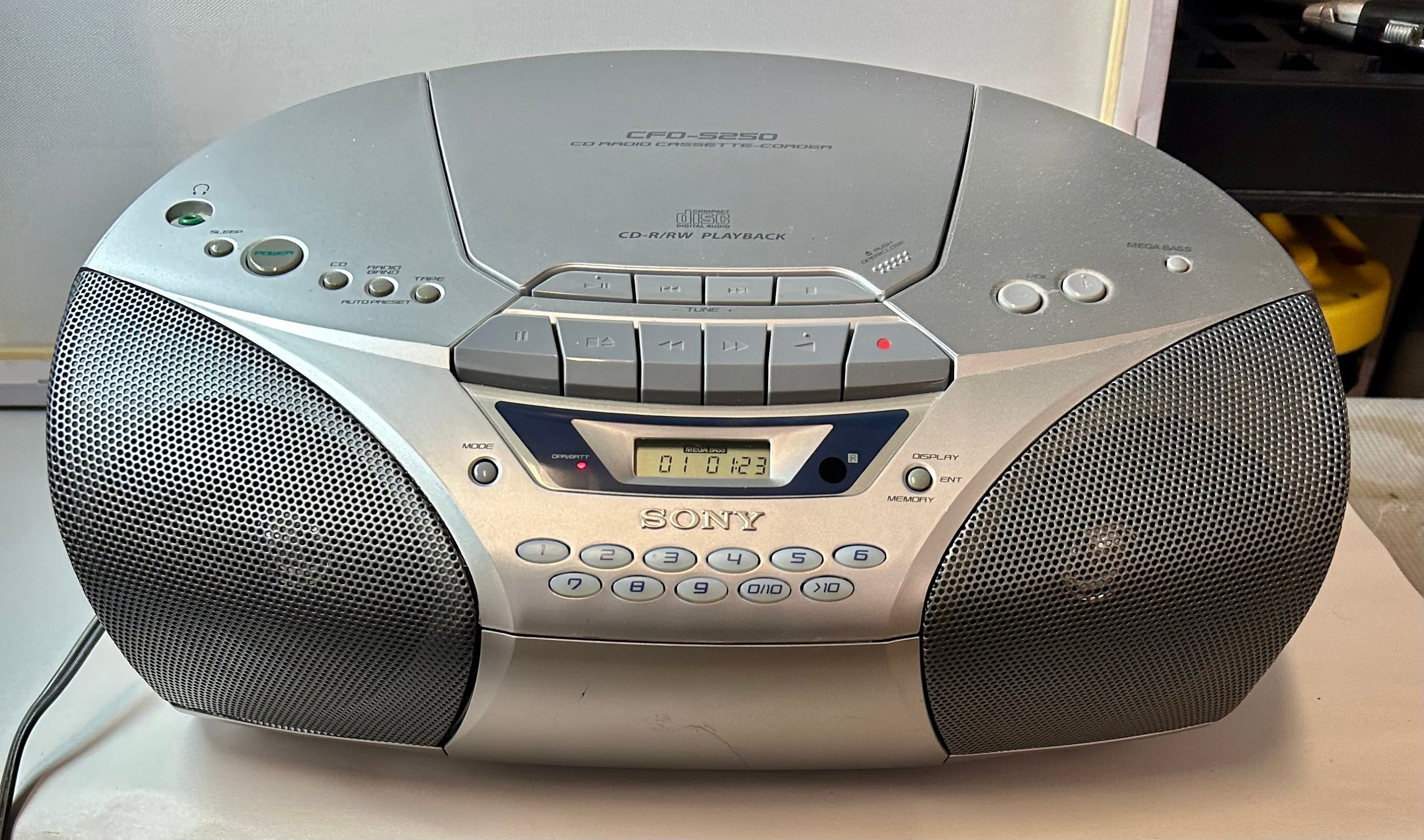 Sony Cfd-s250 CD Player Am/fm Cassette VTG Boombox Silver See - Etsy ...