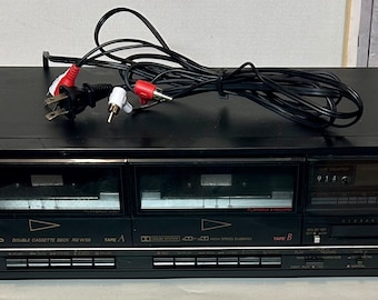 Vintage Sanyo RD W59 Doppel-Kassettenrekorder Stereo Tape Player *Getestet*