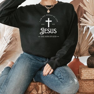 I Am Sweatshirt, Son of God Sweatshirt Christian Sweatshirt, Grace Sweatshirt, Bible Verse Jesus Cross Logo Sweatshirt , Christian Gifts