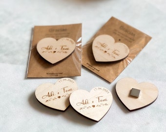 Wooden wedding favors for guests, Heart-shaped wooden wedding favors, Rustic wedding decor, Wedding shower favors