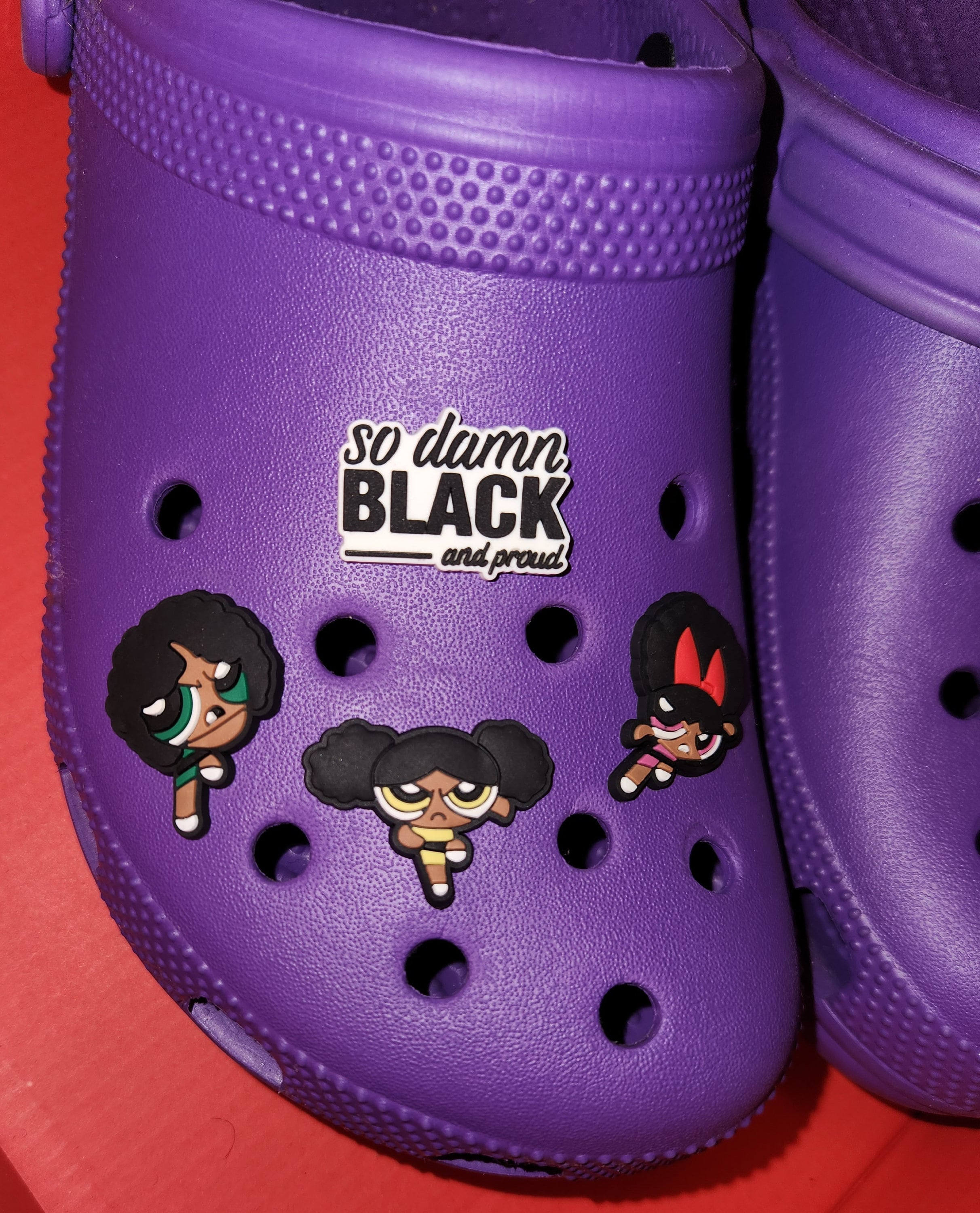Black Powerpuff Girls 4 Croc Jibbitz Bundle / so Damn Black & Proud
