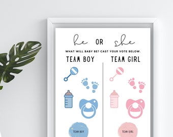 He She Game Poster | Etsy