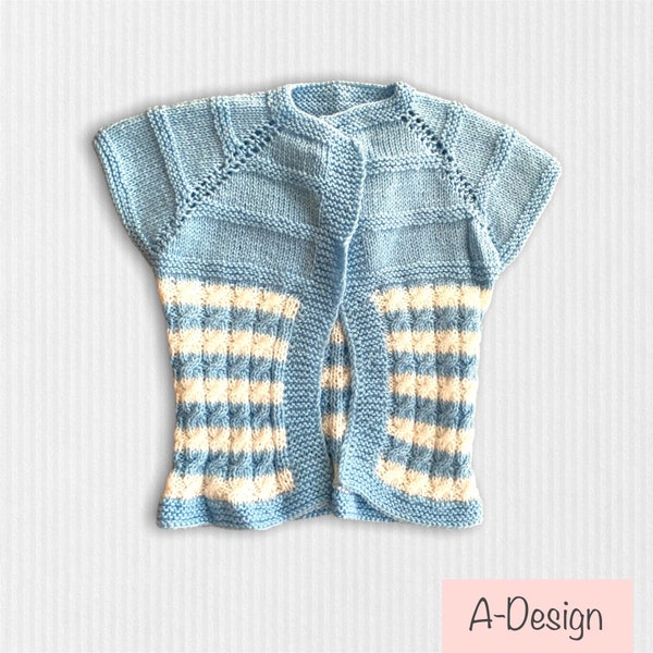 Baby Blau Navy Strickjacke