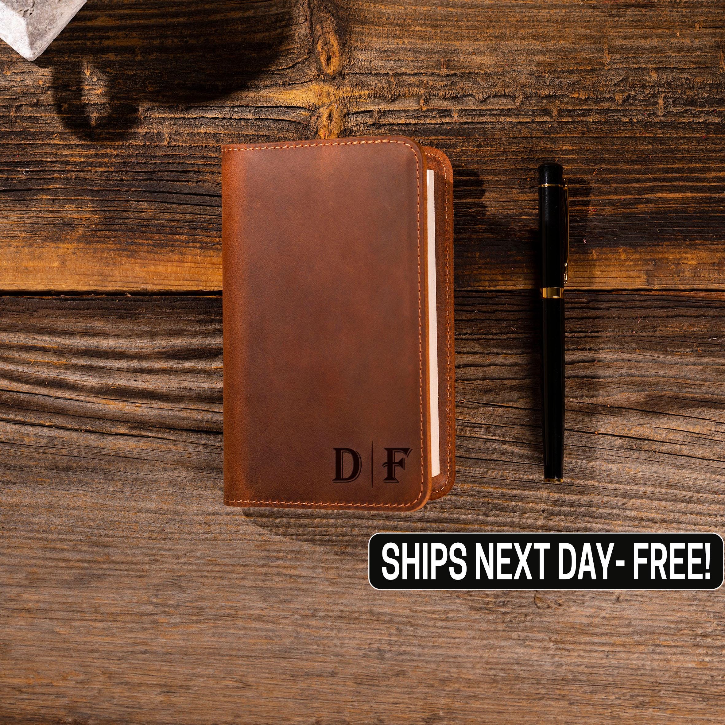 Personalized Leather Notebook Case, Leather Notebook, Engraved Notebook ...