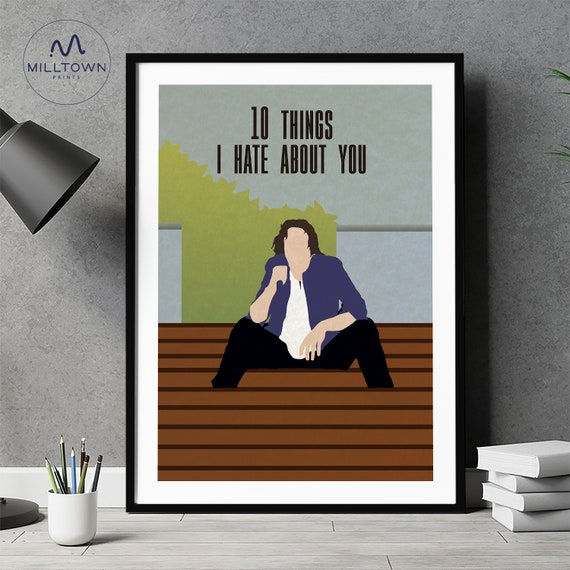 10 Things I Hate About You Minimalist Movie Poster, Print, Artwork