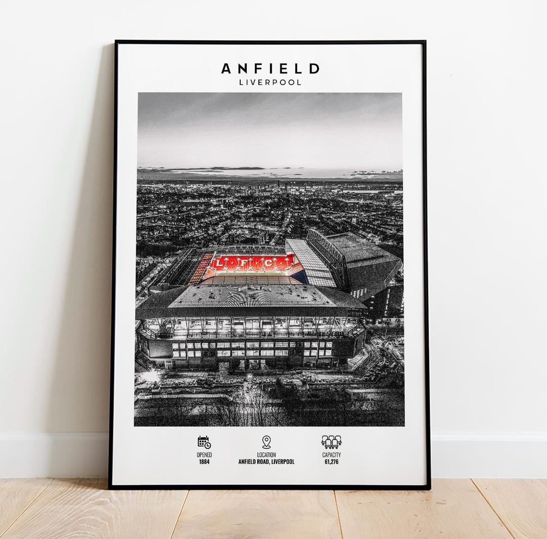 ANFIELD Print, Poster, Football Wall Art, Birthday Gift Idea - Etsy