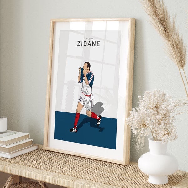 Zidane Minimalist Art Print | Poster