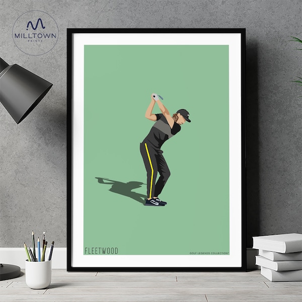 Tommy Fleetwood Minimalist Golf Art Print Poster