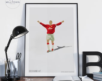 Beckham Minimalist Art Print Poster | United Legends Collection