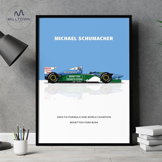 Schumacher Benetton 1994 Print | Poster #3 - Etsy