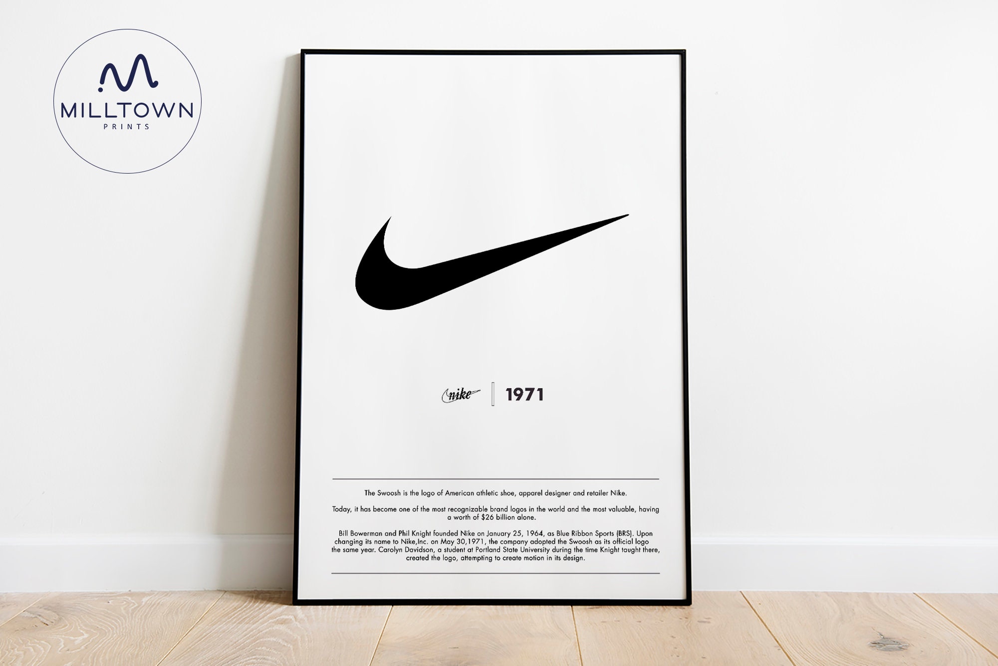 ik zal sterk zijn prins Handig Nike Origins Art Print Poster Nike Origins - Etsy