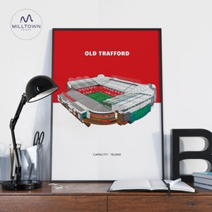 Old Trafford Football Stadium Print Poster