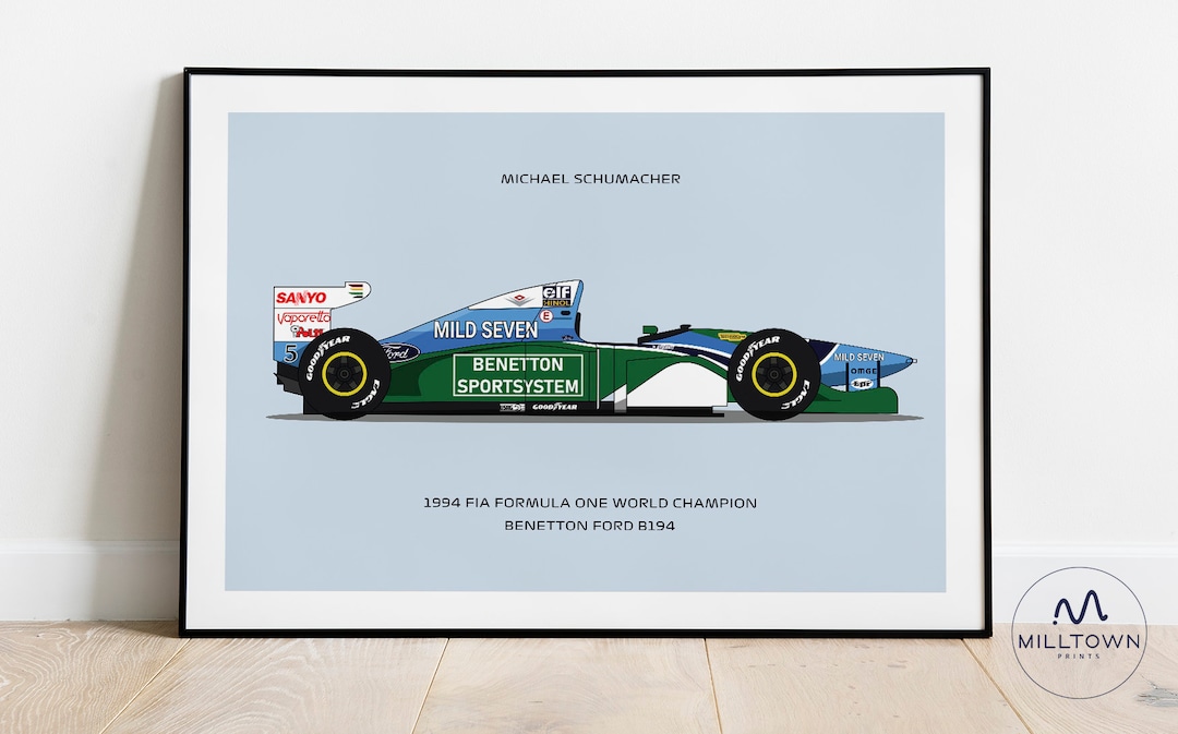 Poster « Michael Schumacher au volant de la Benetton Renault à Adélaïde