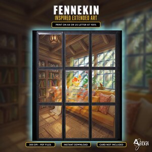 Fennekin 080 Extended Art 9 Pocket Binder Page Plus Wall Art Pokemon display Mega Evolution