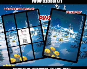 Piplup Pokemon Extended Binder Art Plus Wall Art, Vault X and Standerd Card SizeTCG Binder Display, Digital Download