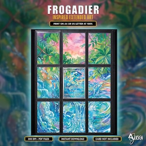 Frogadier - 089/086 Extended Art 9 Pocket Binder Page Plus Wall Art Pokemon display Chaos Rising