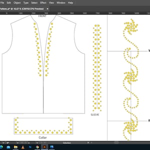 Elvis Lucky Jumpsuit Stud Placement Pattern PDF Files Fully Scaled placement Pattern you can Print at Home on A4 Paper