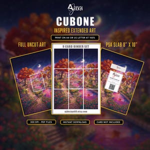 Cubone Extended Art 9 Pocket Binder Page Plus Wall Art Pokemon display Pokemon Chinese Gem Pack 3