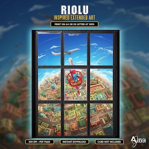 Riolu Extended Art 9 Pocket Binder Page Plus Wall Art Pokemon display Mega Evolution