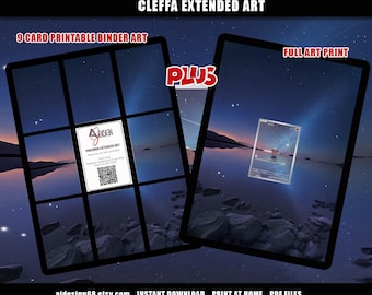 Cleffa 202/197 Arte para fichário Pokémon, arte de parede, tamanho Vault X e padrão, expositor de fichário TCG, download digital