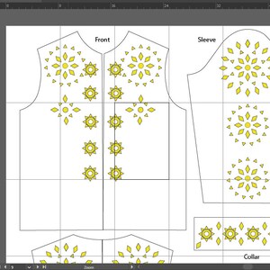 Elvis Lion Matador Burning Love Jumpsuit Stud Placement Pattern PDF