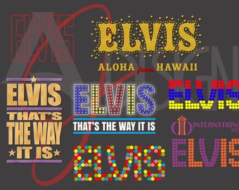 Elvis png Transparent Logo Design Package for Poster Projects T shirts Mugs Phones and more Vinyl print Sublimation Print PNG Transparent