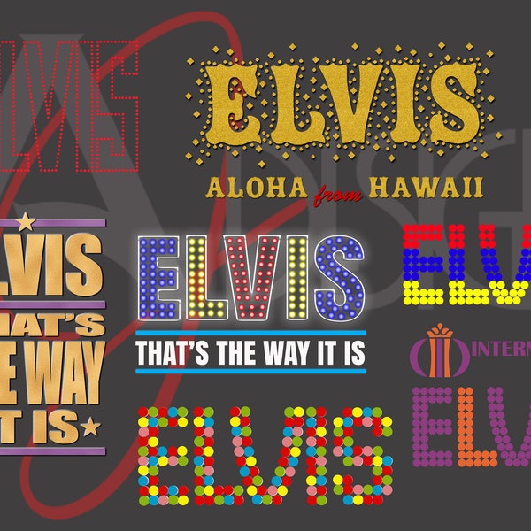 Elvis png Transparent Logo Design Package for Poster Projects T shirts Mugs Phones and more Vinyl print Sublimation Print PNG Transparent