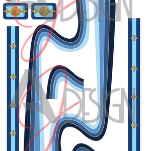 Elvis Rainbow Jumpsuit & Belt Replica fabric print Embroidary  vinyl cut Pattern PDF PNG Files Fully Scaled Jumpsuit stud placement Pattern