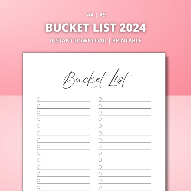 Bucket List - Etsy