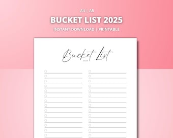 Bucketlist for 2025 - Etsy