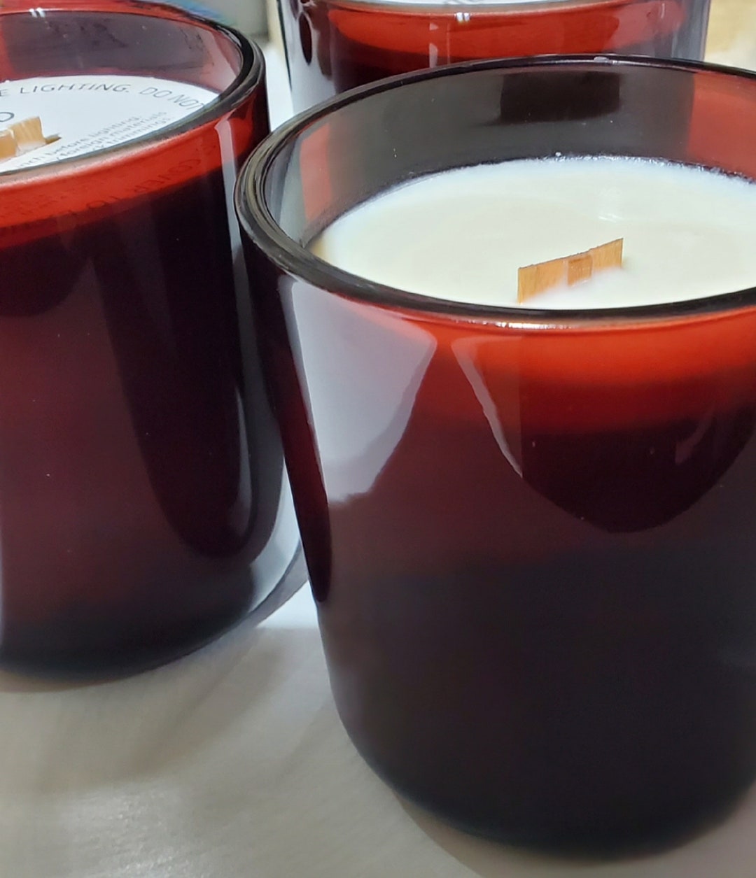 12 Ounce Candle, Translucent Wine, Aura Jar Candle, Soy Jar Candle