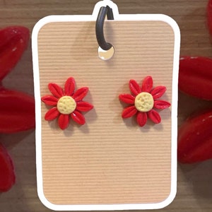 Red Daisy Billy Strings Studs