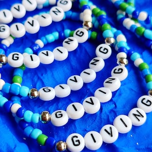 1-50-100-1000 Beaded Bracelets/Customizable Friendship Bracelets/Personalized Bracelets/Bulk Beaded Bracelet/Company Organization Gifts