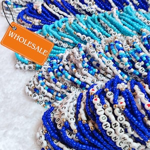 Bulk Order/Name Beaded Bracelet/Special Gift for Her/Personalized Friendship Beaded Bracelet/Fundraiser Bracelet/Party Favor