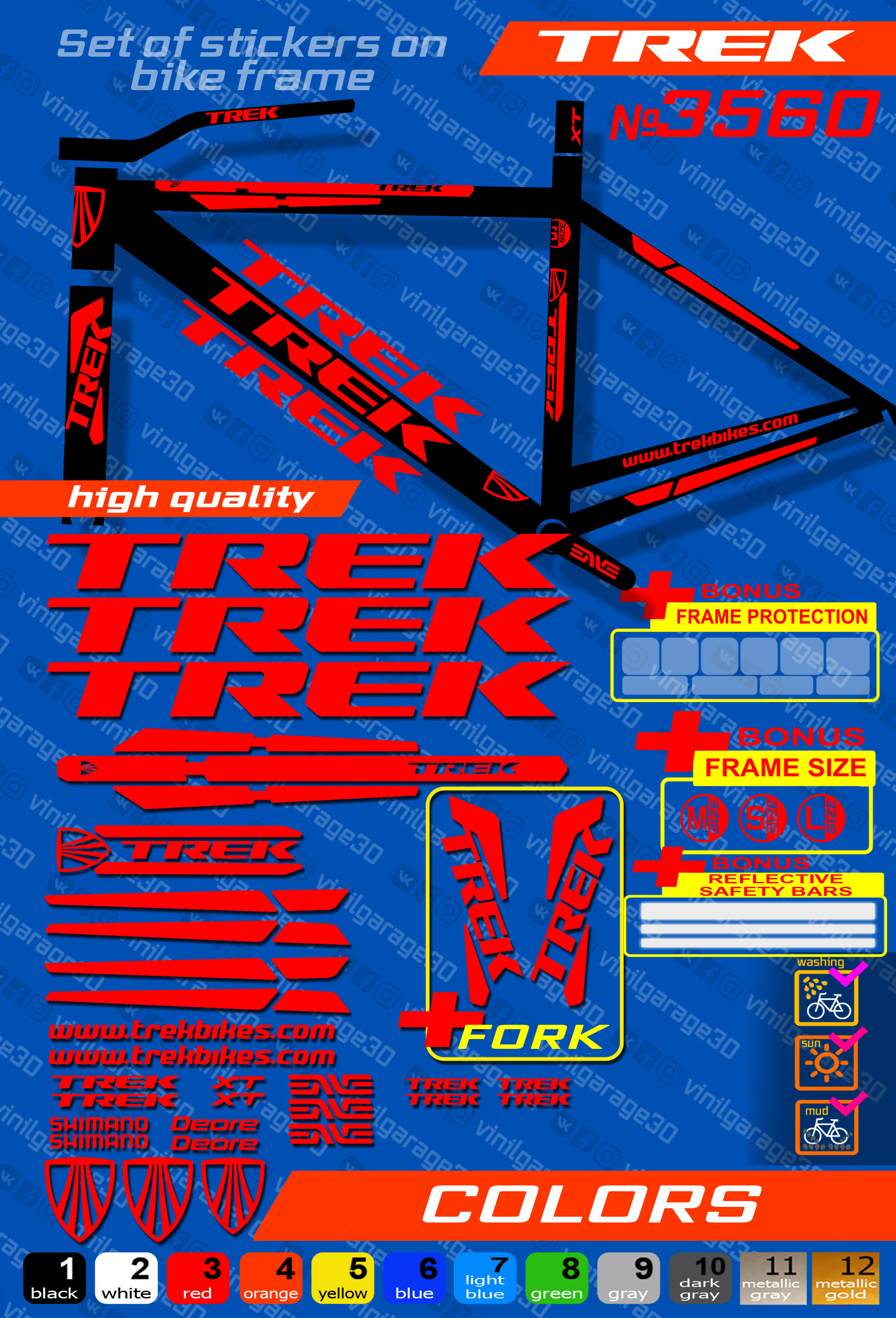 trek bike stickers