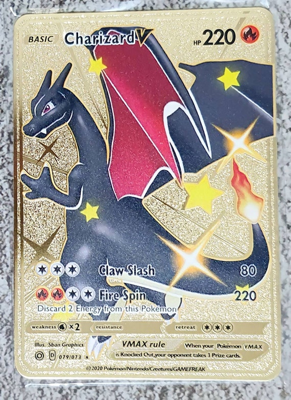 Compre Pokemon Iron Shiny Cards Spanish Pikachu Charizard Gold