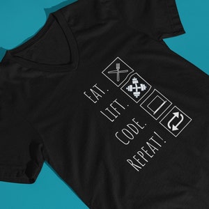 Essen. Heben. Code. Wiederholen!