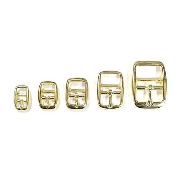 Cavesson Buckles Brass Plated Round Ended 10mm 13mm 16mm 20mm 25mm Webbing Dog Collars Belts Straps x1 - x10 - 1st Class Post