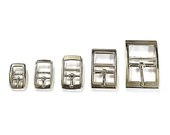 Cavesson Buckles Nickel Plated Square Ended 10mm 13mm 16mm 20mm 25mm Webbing Dog Collars Belts Straps x1 - x25 - 1st Class Post
