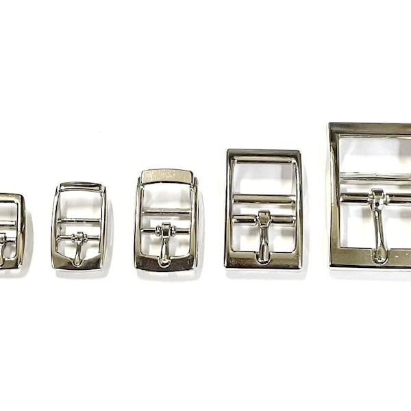 Cavesson Buckles Nickel Plated Square Ended 10mm 13mm 16mm 20mm 25mm Webbing Dog Collars Belts Straps x1 - x25 - 1st Class Post