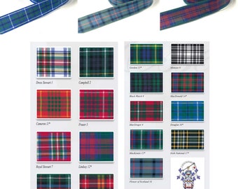 Tartan Ribbon Berisfords 25mm Scottish Ribbon Approved Sewing Crafts Gift Wrapping In 17 Patterns & Various Lengths