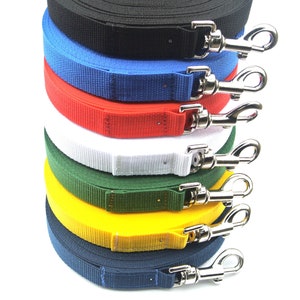 Dog Training Lead 3FT - 100FT Long Strong Tracking Leash Recall Line 25mm Webbing Made In The UK - 1st Class Post