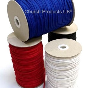 4mm Polyester Cord Soft Drawstring Piping Cord in 22 Colours and ...
