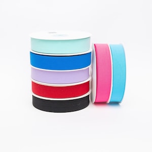 25mm Flat Elastic Coloured Woven 1 Wide 21 Colours 50cm 1m 2m 5m 10m Sewing Crafts Headbands Waistbands Sleep Masks image 2