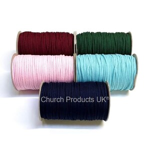 4mm Polyester Cord Soft Drawstring Piping Cord in 22 Colours and ...