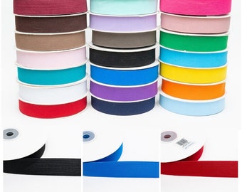 25mm Flat Elastic Coloured Woven 1" Wide 21 Colours 50cm 1m 2m 5m 10m Sewing Crafts Headbands Waistbands Sleep Masks