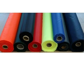 Waterproof Fabric 4oz PU Coated Nylon Fabric Lining Material For Bags Covers 8 Colours 1 Metre - 10 Metres