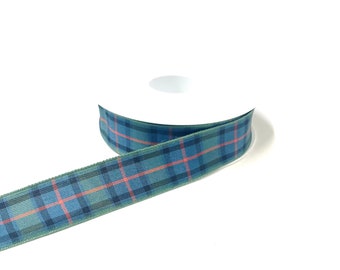 Berisfords Tartan Ribbon - 25mm Wide Scottish Polyester Ribbon - 17 Patterns Available