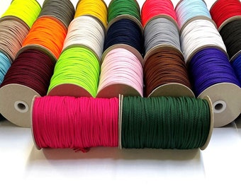 4mm Polyester Cord Soft Drawstring Piping Cord In 22 Colours And Various Lengths