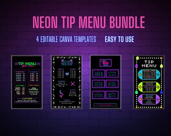 Onlyfans Tip Menu Editable Template Tip Menu Templates Fansly Template